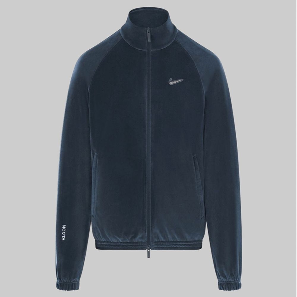 Nike x NOCTA Swarovski Velour Zip Jacket Armory Navy DV3734-454 Men's Medium M